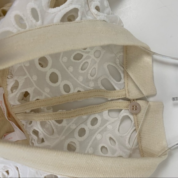 See By Chloe Eyelet Bib Neck Cotton Top Buttercream white - Picture 14 of 14